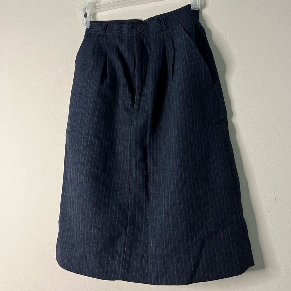 Women’s Navy Blue Striped Skirt